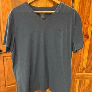 American Eagle Outfitters Blue V-Neck T-Shirt